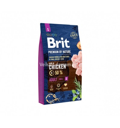 BRIT PREMIUM NATURE ADULT SMALL 3KG SUŅIEM