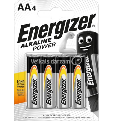 BATERIJAS ENERGIZER AA, LR06, 4 GAB.