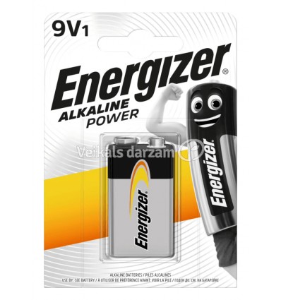 BATERIJAS ENERGIZER 9V, LR61, 1 GAB.