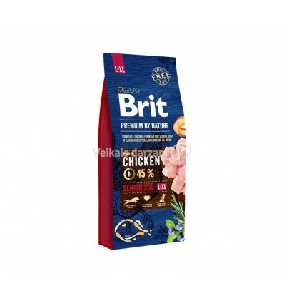 BRIT PREMIUM NATURE SENIOR L/XL 15KG SUŅIEM