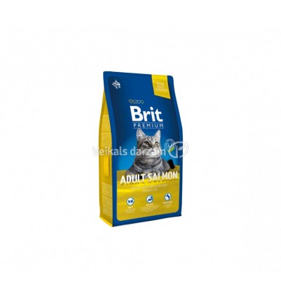 BRIT PREMIUM CAT ADULT SALMON 8KG KAĶIEM