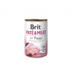 BRIT CARE CHICKEN&TURKEY PATE&MEAT KONSERVĒTS 400G KUCĒNIEM