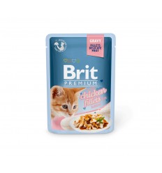 BRIT PREMIUM DELICATE FILLETS IN GRAVY WITH CHICKEN 85G KAĶĒNIEM