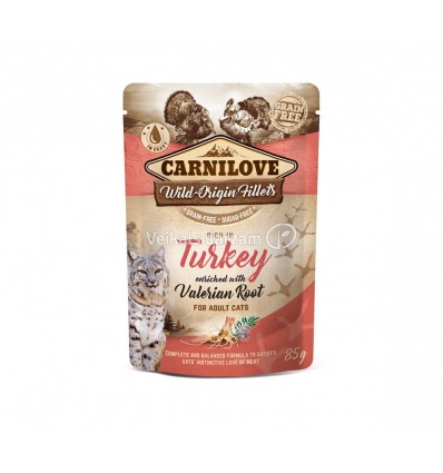 CARNILOVE TURKEY VALERIANA 85G KAĶIEM