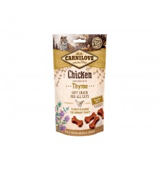 CARNILOVE SNACK CHICKEN THYME 50G KAĶIEM