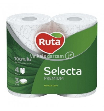 TUALETES PAPĪRS 4RUĻ. 3SL. RUTA SELECTA