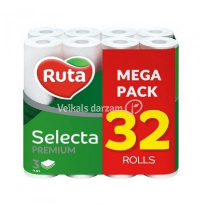 TUALETES PAPĪRS 32RUĻ. 3SL. RUTA SELECTA