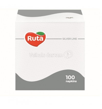 PAPĪRA SALVETES RUTA 24Х24 100L 1SL BALTA