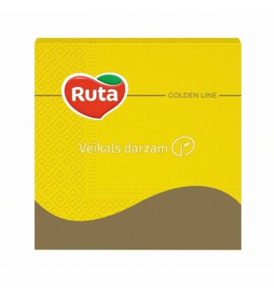 PAPĪRA SALVETES RUTA 33Х33 20L 3SL DZELTENA