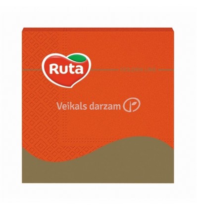 PAPĪRA SALVETES RUTA 33Х33 20L 3SL ORANŽA