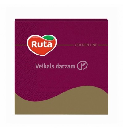 PAPĪRA SALVETES RUTA 33Х33 20L 3SL BURGUNDIJAS