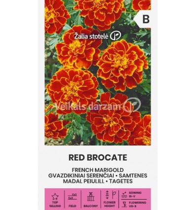 SAMTENES RED BROCATE