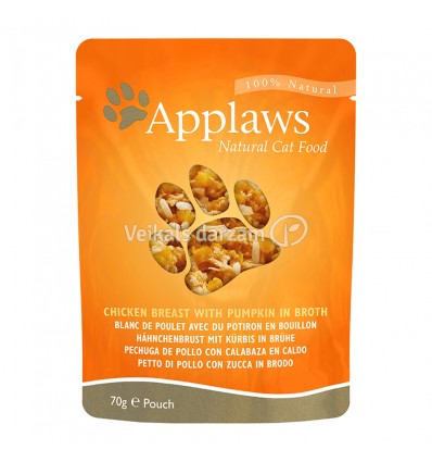 APPLAWS CHICKEN & PUMPKIN & WILD RICE KONSERVI 70G KAĶIEM 8001ML-A