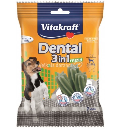 GARDUMI VITAKRAFT DENTAL 3IN1 FRESH SMALL 120G SUŅIEM 2330891