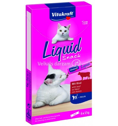 GARDUMS VITAKRAFT LIQUID SNACK INULIN 6GAB 2423521 KAĶIEM