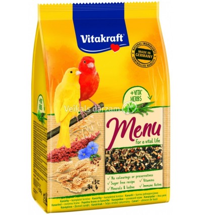 VITAKRAFT PREMIUM MENU BARĪBA 500G KANĀRIJPUTNIŅIEM 2110620