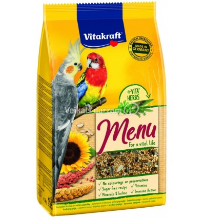 VITAKRAFT PREMIUM MENU BARĪBA 1KG PAPAGAIĻIEM 2110621