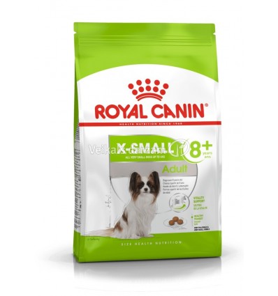 ROYAL CANIN SHN 1,5KG X-SMALL ADULT 8+ SUŅIEM