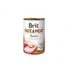 BRIT CARE RABBIT PATE&MEAT KONSERVĒTS 400G SUŅIEM