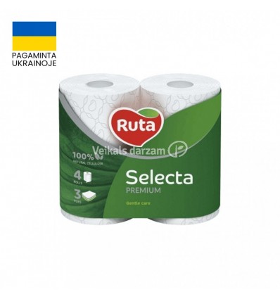 TUALETES PAPĪRS 4RUĻ. 3SL. RUTA SELECTA