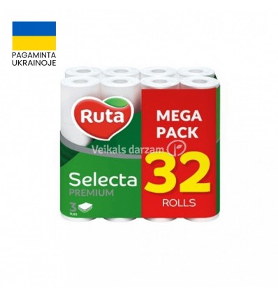 TUALETES PAPĪRS 32RUĻ. 3SL. RUTA SELECTA