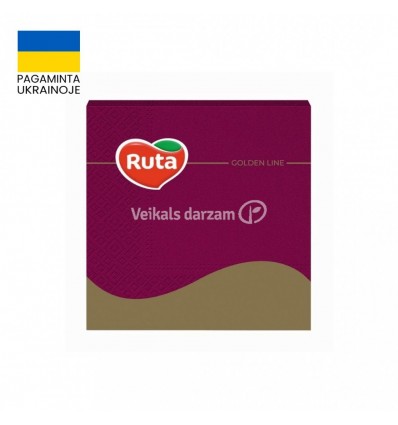 PAPĪRA SALVETES RUTA 33Х33 20L 3SL BURGUNDIJAS