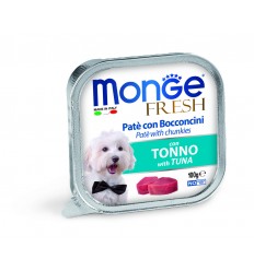 MONGE FRESH - WET DOG PATE & CHUNKIES TUNA 100G SUŅIEM