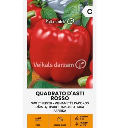 DĀRZEŅPIPARI QUADRATO DASTI ROSSO