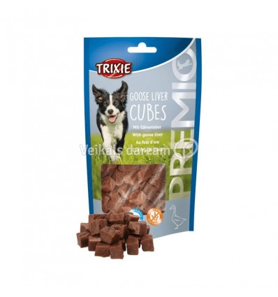 TRIXIE PREMIO GOOSE LIVER CUBES 100G GARDUMS SUŅIEM