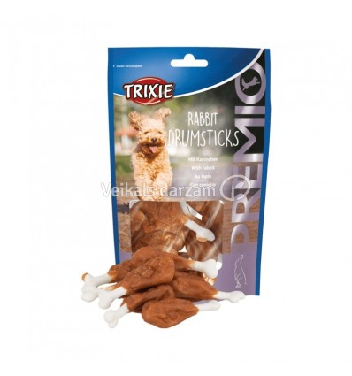 TRIXIE PREMIO RABBIT DRUMSTICKS 8GAB100G GARDUMS SUŅIEM