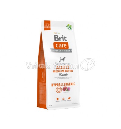 BRIT CARE ADULT M LAMB&RICE 12KG SUŅIEM