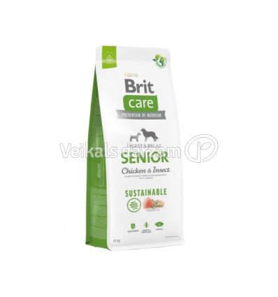 BRIT CARE SENIOR CHICKEN&INSECT 12KG SUŅIEM