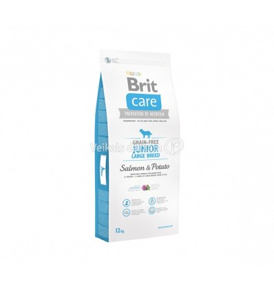 BRIT CARE JUNIOR L SALMON&POTATO 12KG SUŅIEM