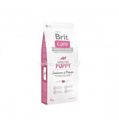 BRIT CARE PUPPY SALMON&POTATO 12KG KUCĒNIEM