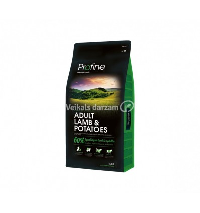 PROFINE ADULT LAMB&POTATOES 15KG SUŅIEM