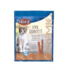 TRIXIE PREMIO STICK QUINTETTU POULTRY LIVER GARDUMI KAĶIEM 5X5G