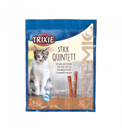 TRIXIE PREMIO STICK QUINTETTU POULTRY LIVER GARDUMI KAĶIEM 5X5G