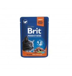 BRIT PREMIUM SALMON STERILISED 100G KAĶIEM