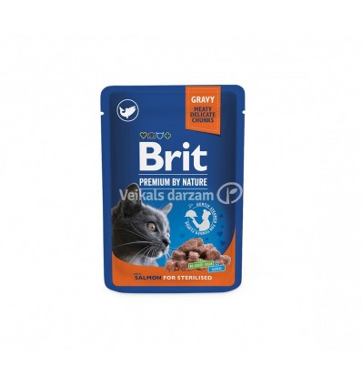 BRIT PREMIUM SALMON STERILISED 100G KAĶIEM