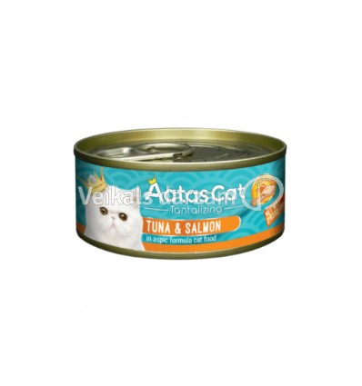 AATAS TUNA&SALMON KONSERVAI 80G KAĶIEM