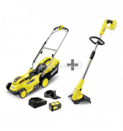 KARCHER ZĀLES PĻĀVĒJS LMO 18-36 AR AKUMULATORU + TRIMMERIS LTR 18-30 (DĀVANĀ)