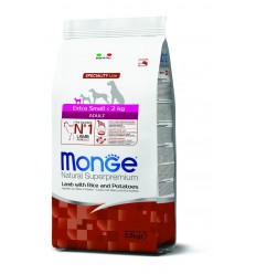 MONGE DRY DOG SPECIAL LINE - EXTRA SMALL ADULT LAMB, RICE&POTATOES 2,5KG KG SUŅIEM