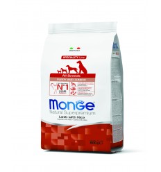 MONGE DRY DOG SPECIAL LINE - ALL BREEDS PUPPY LAMB & RICE 0,8 KG KUCĒNIEM