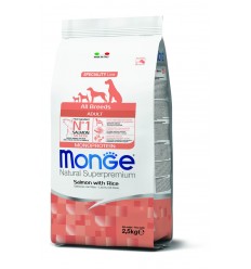 MONGE DRY DOG SPECIAL LINE - ALL BREEDS ADULT SALMON & RICE 2,5KG SUŅIEM