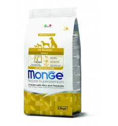 MONGE DRY DOG SPECIAL LINE - ALL BREEDS ADULT CHICKEN, RICE & POTATOES 2,5KG SUŅIEM