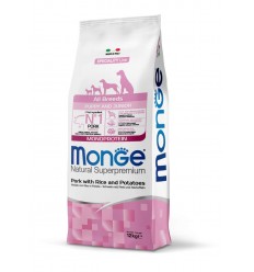 MONGE DRY DOG SPECIAL LINE MONO - ALL BREEDS PUPPY PORK, RICE & POTATOES 12KG KUCĒNIEM