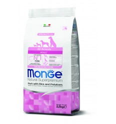 MONGE DRY DOG SPECIAL LINE - ALL BREEDS ADULT PORK, RICE & POTATOES 2,5KG SUŅIEM