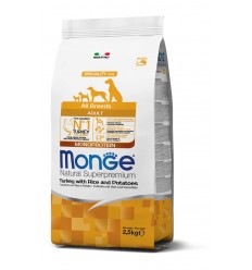 MONGE DRY DOG SPECIAL LINE MONO - ALL BREEDS ADULT TURKEY, RICE & POTATOES 2,5KG SUŅIEM