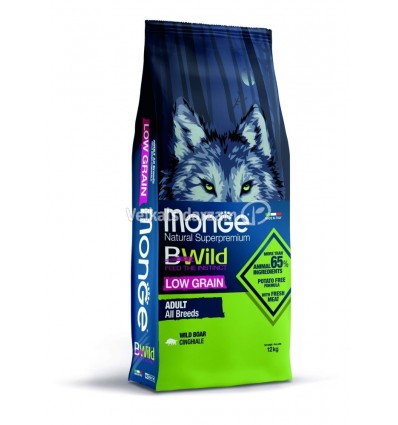 MONGE DRY DOG BWILD - ALL BREEDS ADULT BOAR 12KG SUŅIEM