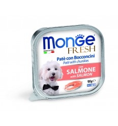 MONGE FRESH - WET DOG ALU PATE & CHUNKIES SALMON 100G SUŅIEM